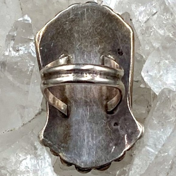 Vintage Native American Sterling Turquoise Ring - Picture 9 of 9